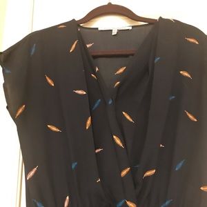 Leaf pattern petite dress